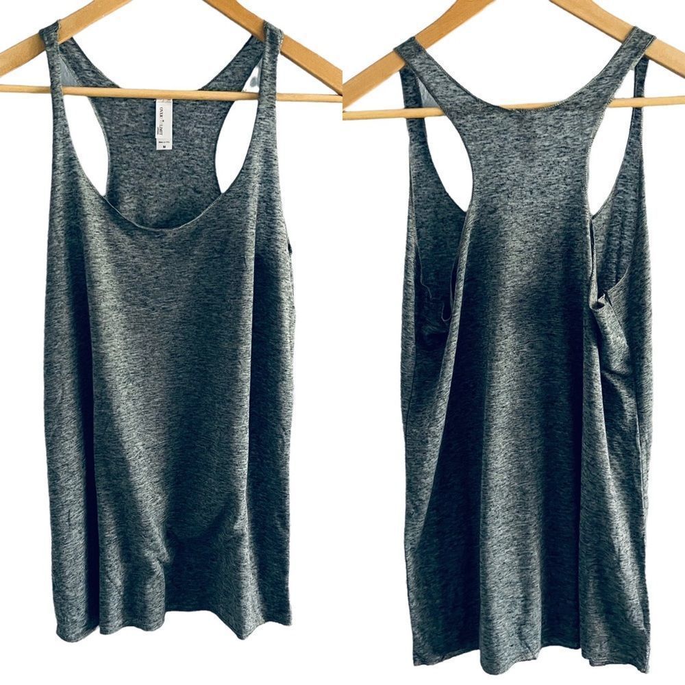 NWOT Over the Limit Gray Racerback Tank Top - Picture 2 of 13